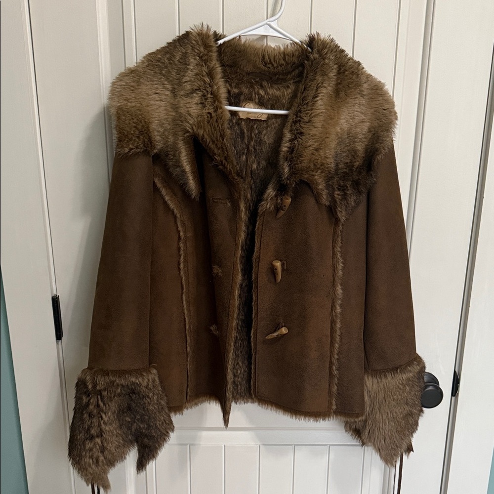 Scully Honey Creek Faux Fur & Faux Suede Body Jacket- Excellent Condition- (M)